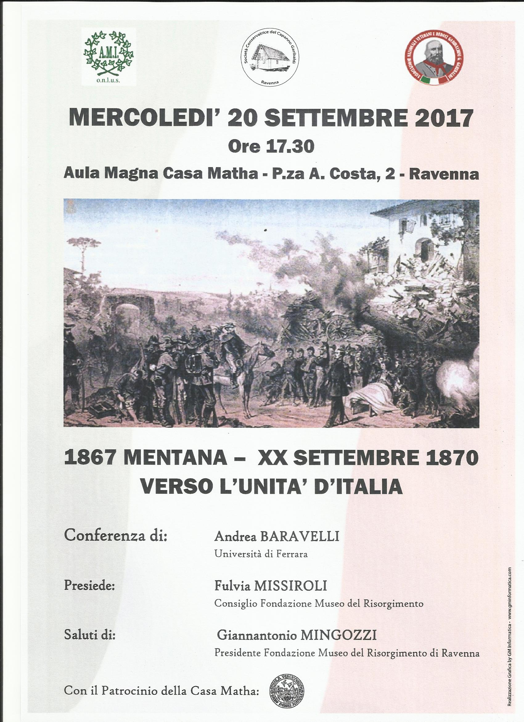 XX Settembre a Ravenna:  "Verso l'unità d'Italia"