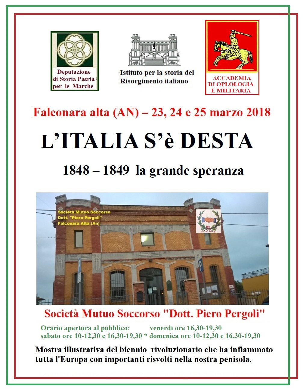 Mostra sul biennio 1848-49 "L'Italia s'è desta"