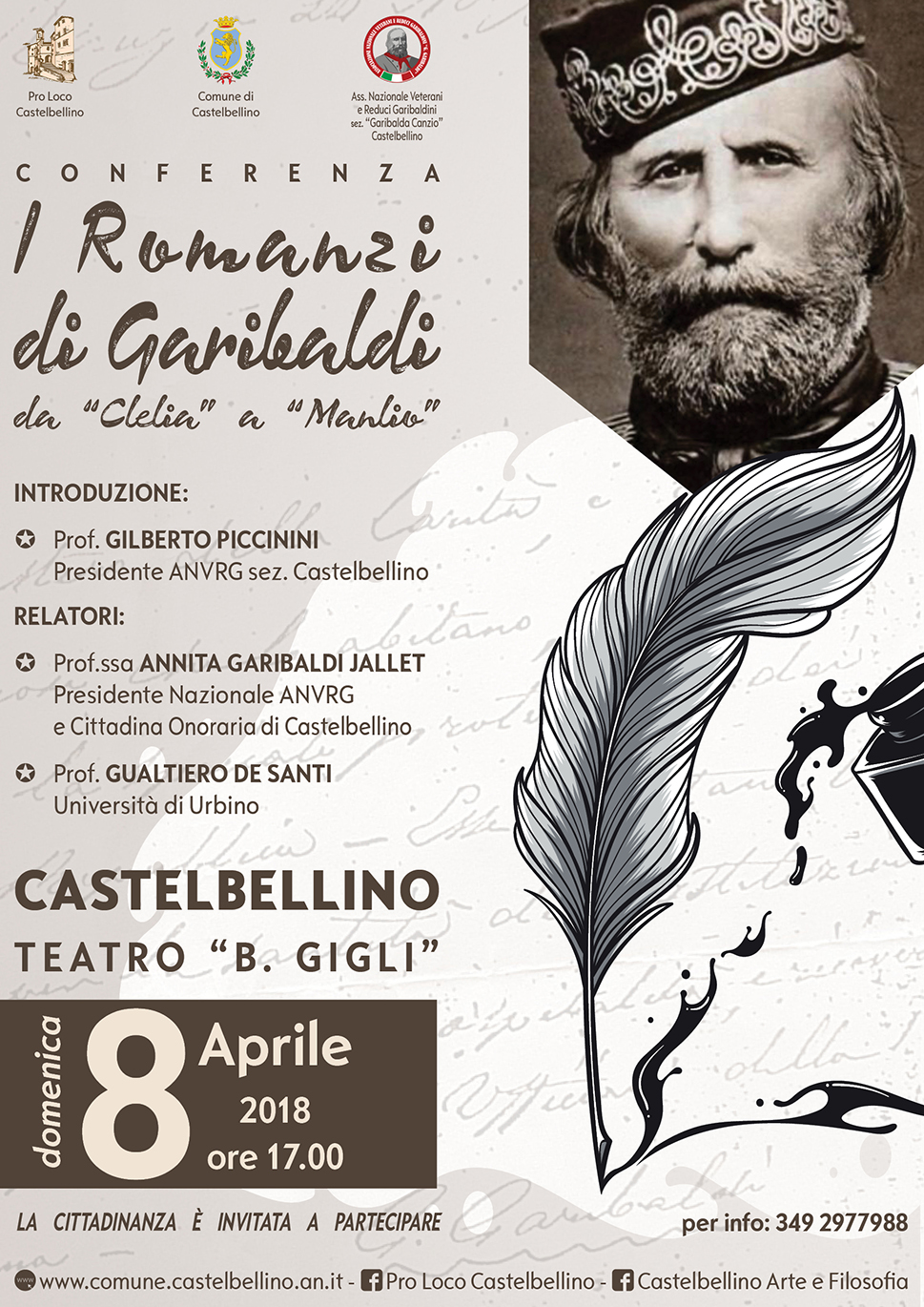 Conferenza sui romanzi di Garibaldi