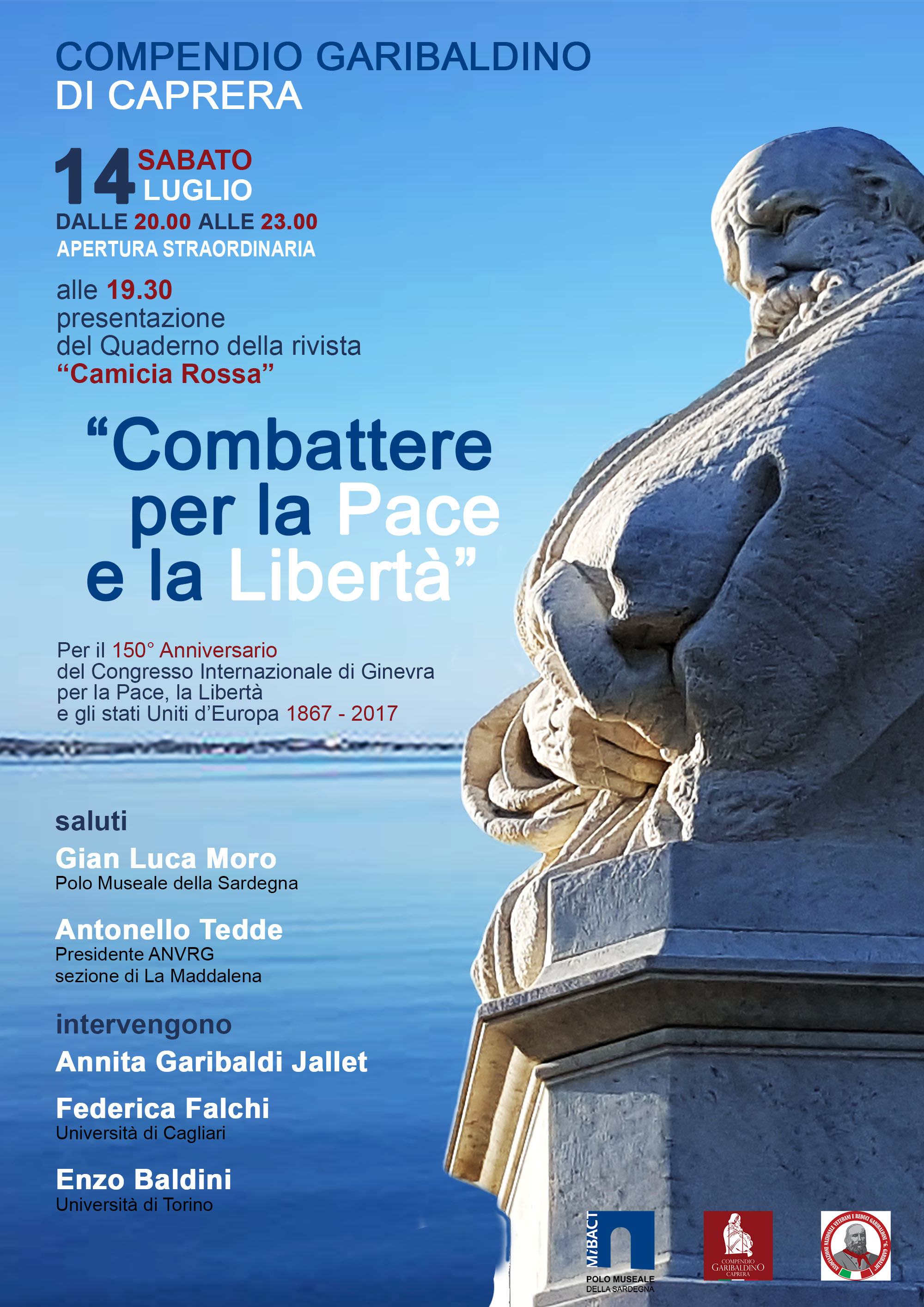 A Caprera presentazione 'Quaderno di Camicia Rossa' - Combattere per la pace e la libertá