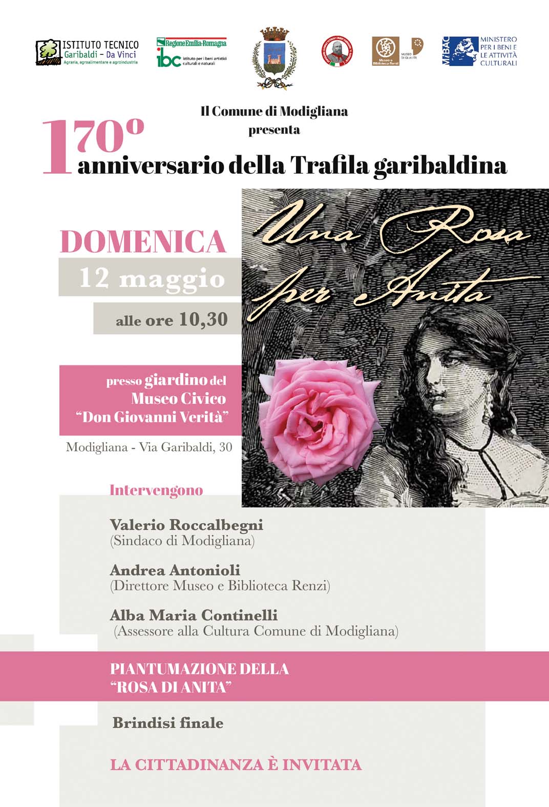 "Una rosa per Anita" a Modigliana