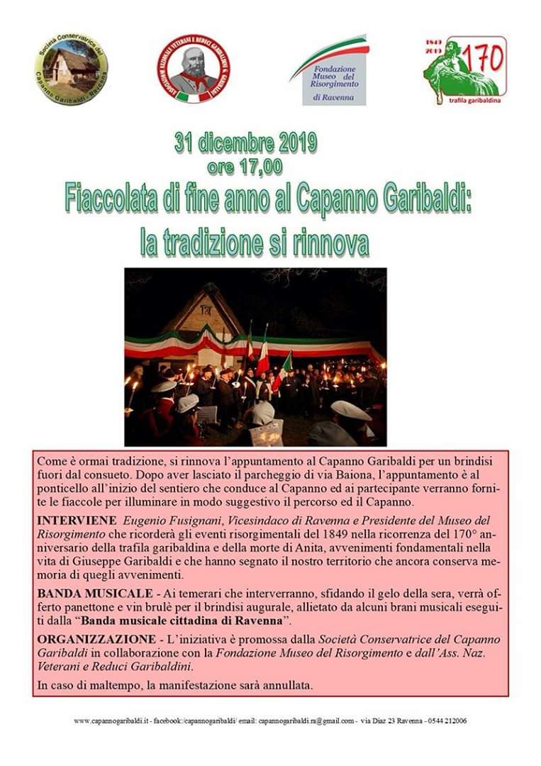 Fiaccolata di fine anno al Capanno Garibaldi