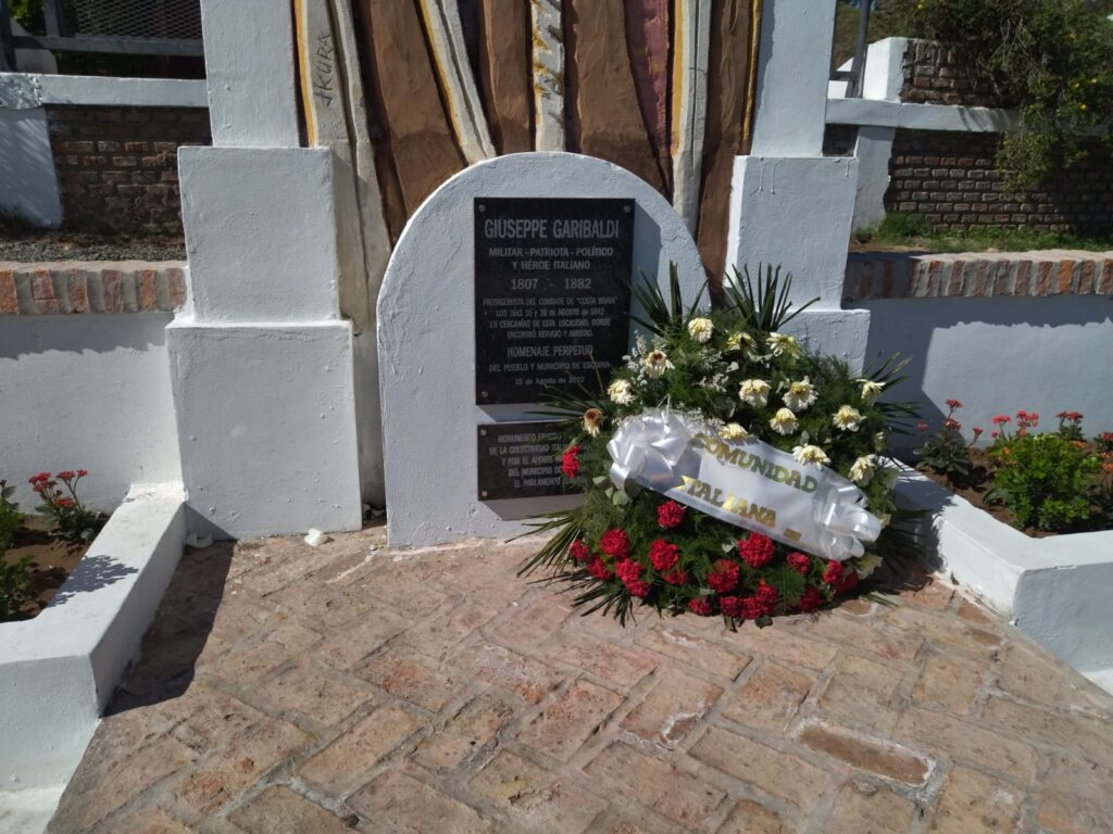 INAGURATO IL MONUMENTO A GIUSEPPE GARIBALDI A ESQUINA (ARGENTINA)