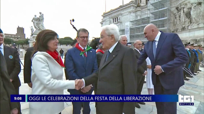 Saluto del Presidnete della Repubblica alla prof. Raffaella Ponte, Presidente Nazionale dell'ANVRG