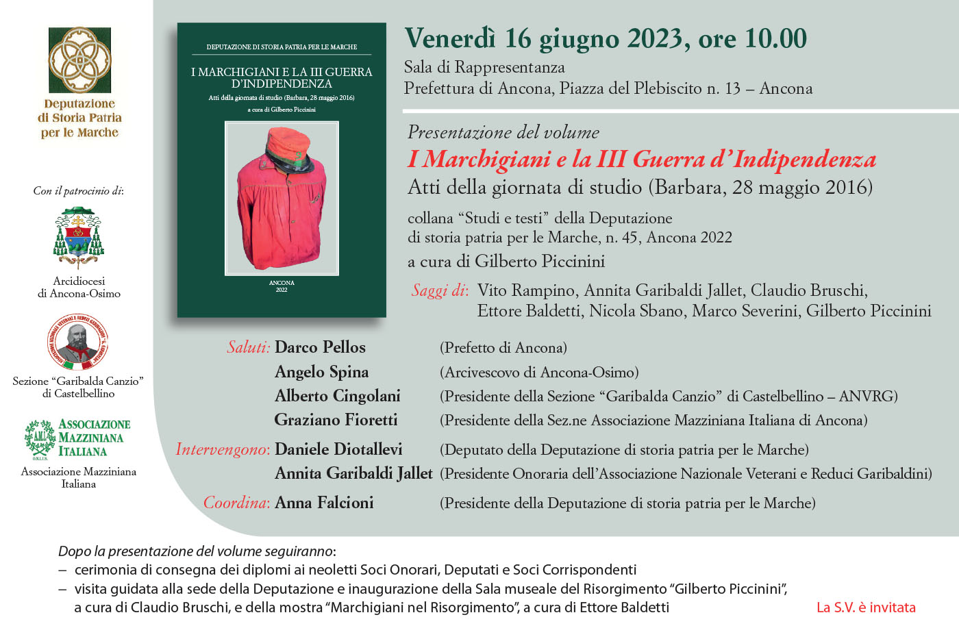 Presentazione del volume I Marchigiani e la III Guerra d'Indipendenza